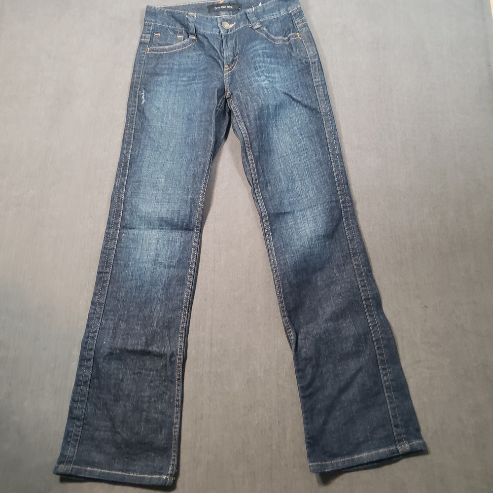 Calvin Klein Jeans Lean Bootcut Womens Size 2 Dark Wash Denim Flap Pocket